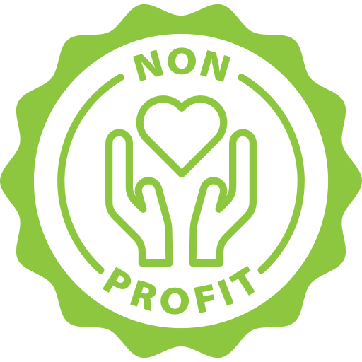 Icon showing a banner for nonprofit organizations