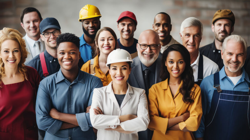 Photo representing different industry type people